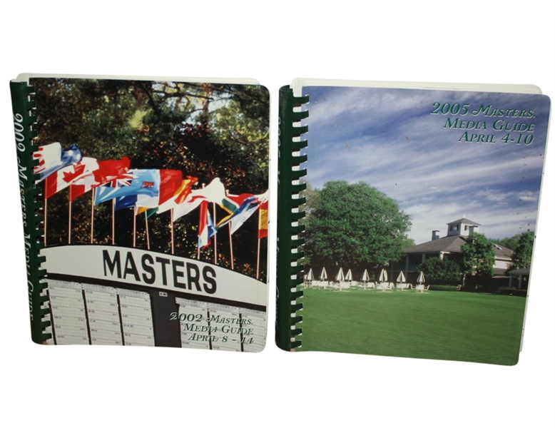 Lot of 4 Masters Media Guides - All 4 Tiger Woods Victories