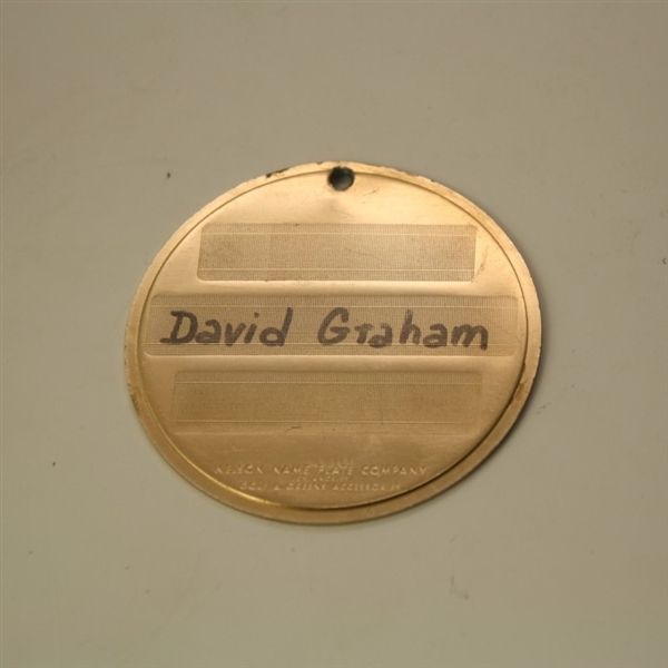 1978 Masters Competitor Bag Tag - David Graham