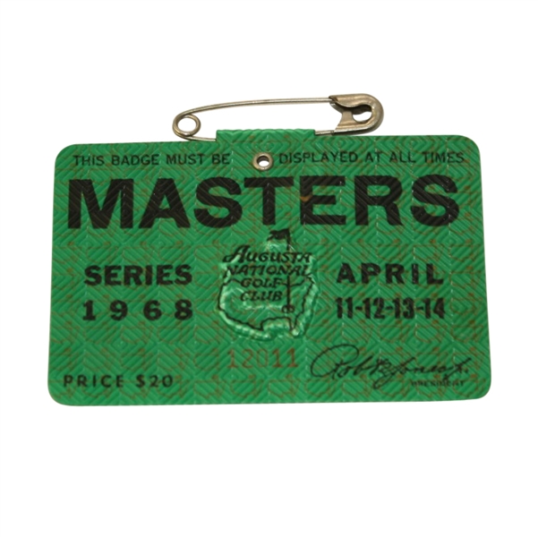 1968 Masters Tournament Badge - #12011