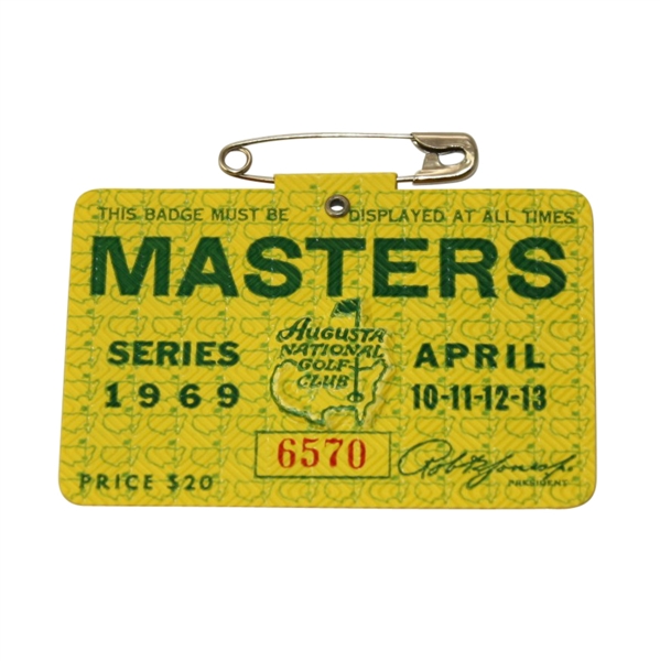 1969 Masters Tournament Badge - #6570