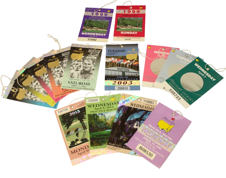 Lot of Paper Badges - Practice Round and Tournament Rounds - Includes Par 3 Days