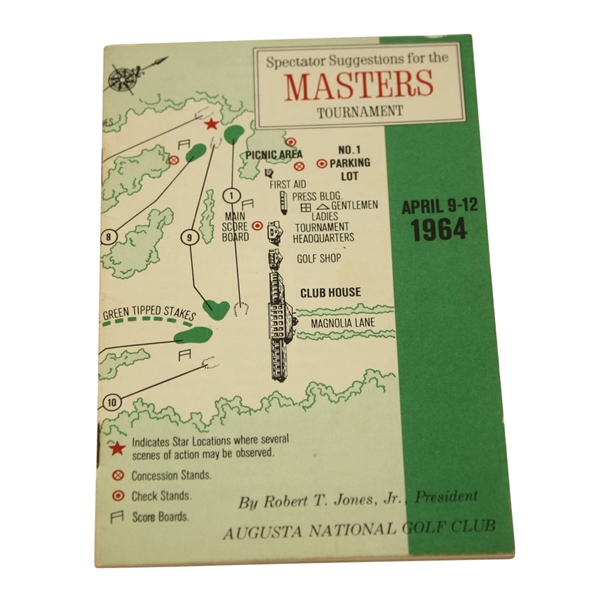 1964 Masters Tournament Spectator Guide - 1964 Masters Tournament Spectator Guide - Palmer's 4th Masters Victory