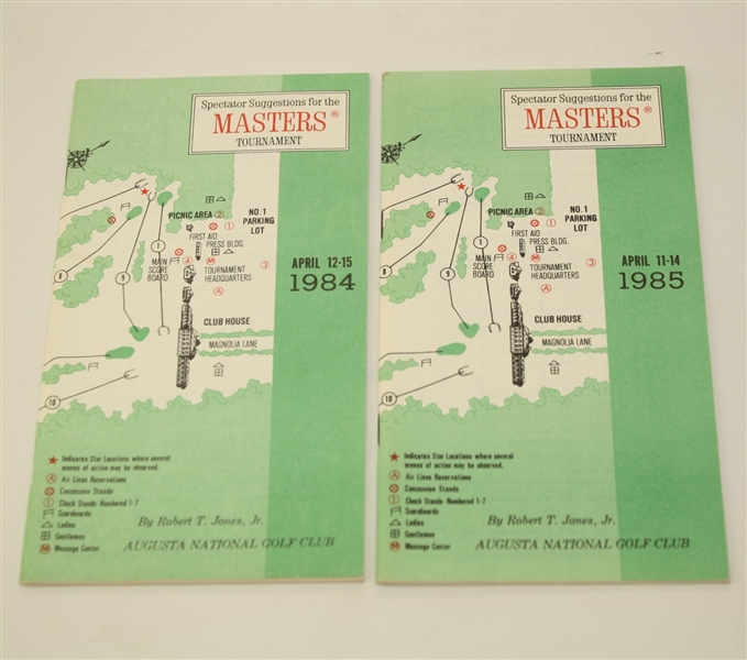 1980-1989 Masters Tournament Spectator Guides
