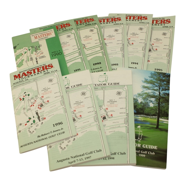 1990-1999 Masters Tournament Spectator Guides