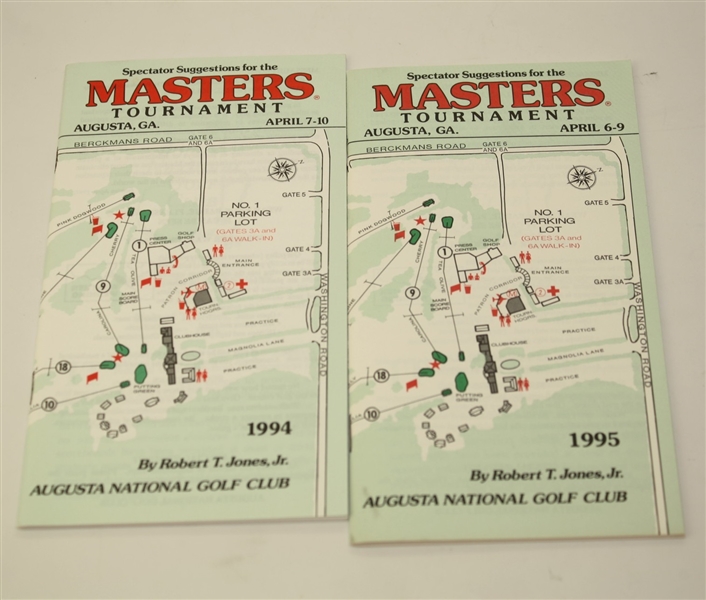 1990-1999 Masters Tournament Spectator Guides