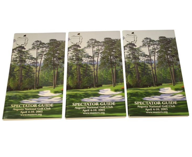 Lot of Three Masters 2005 Tournament Spectator Guides