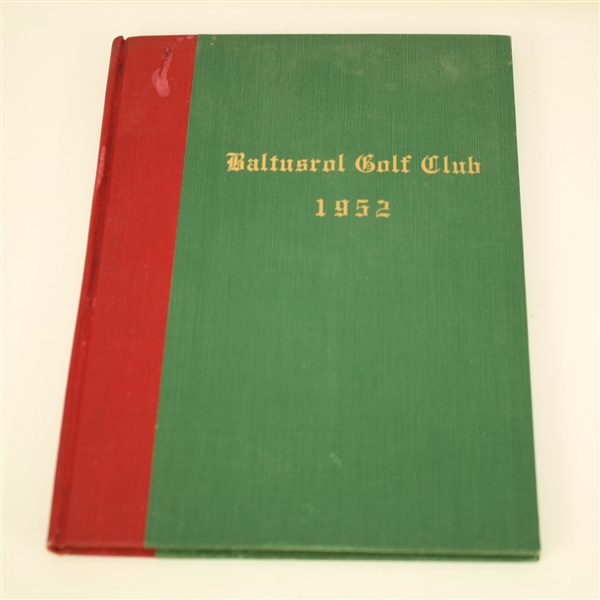 1952 Baltusrol Golf Club Book