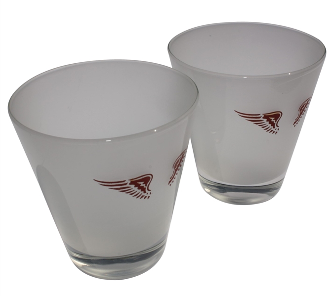 Lot of Two Olympic Club Vintage Cocktail Frosted Glasses