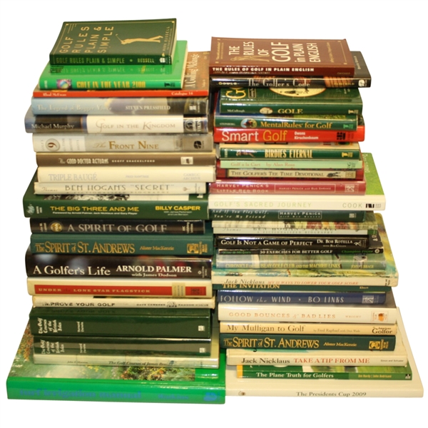 Lot of 44 Assorted Golf Books - Mark Brooks Collection
