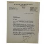 George R. Jacobus Letter to Walter Hagen-On 25th Anniversary of Haigs First Major