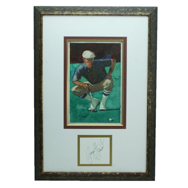 Payne Stewart Original Bart Forbes Painting Golf's Greatest Card Set-Signature