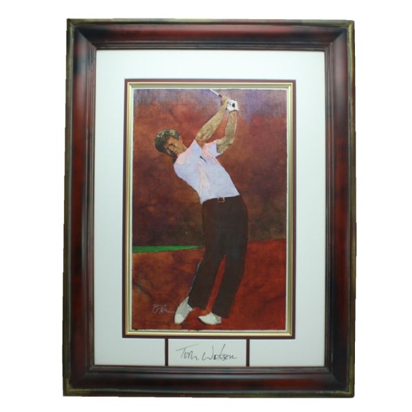 Tom Watson Original Bart Forbes Arwork Golf's Greatest Card Set- Signed Matting