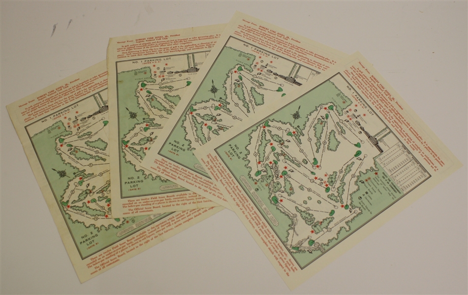 1971 Masters Thurs-Sun Pairing Sheets - Charles  Coody Victory