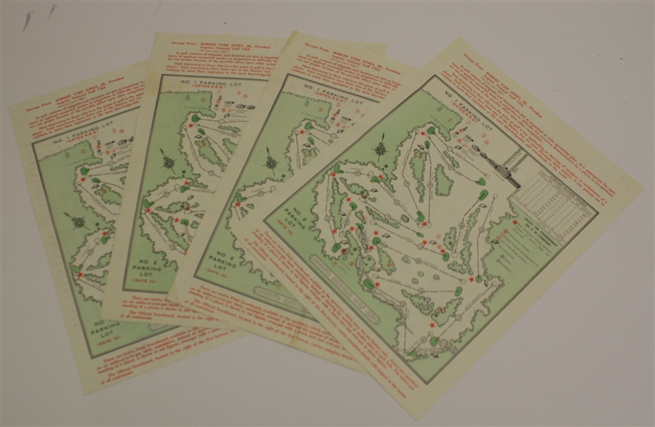 1976-1979 Masters Pairing Sheets - 14 Total - Multiple Days For Each