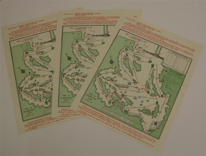 1976-1979 Masters Pairing Sheets - 14 Total - Multiple Days For Each