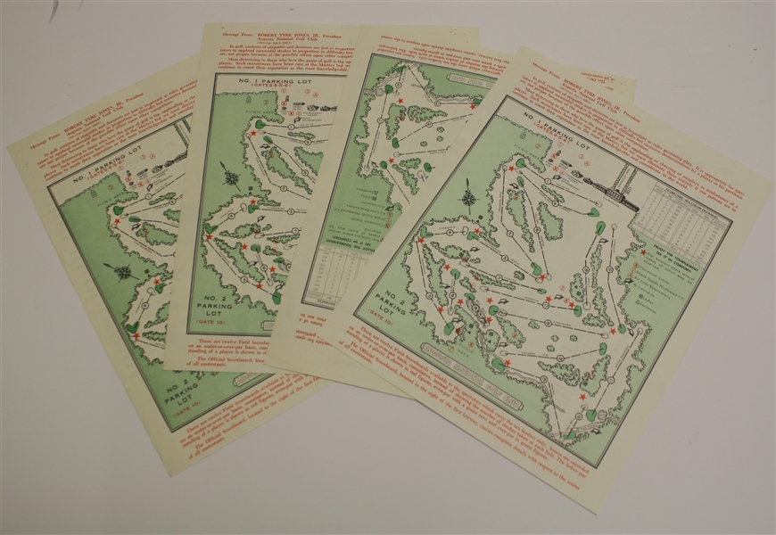 1980-1989 Masters Pairing Sheets - 24 Total - Multiple Days For Each - Missing 1986