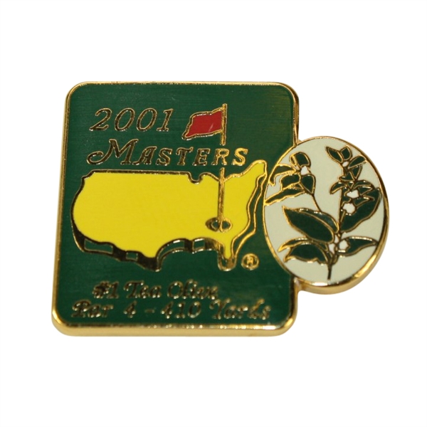 2001 Masters Commemorative Pin - Tiger's 2nd Masters Victory