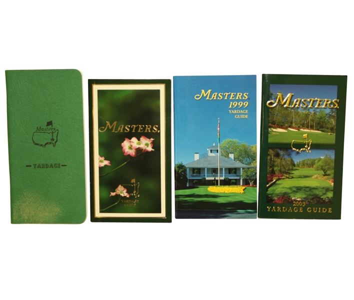 Lot of 4 Masters Yardage Guides - 1992, 1999, 2003, and Undated