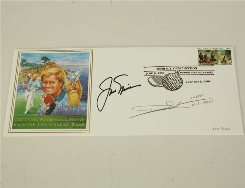 Jack Nicklaus Signed 100th U.S. Open Cachet From Pebble Beach Plus 2 Others JSA COA