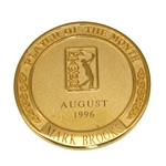 Mark Brooks PGA Tour Player of the Month Gold Plated Medal - August 1996 