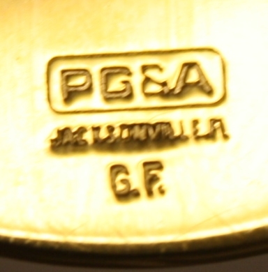 Mark Brooks' PGA Tour Player of the Month Gold Plated Medal - August 1996 