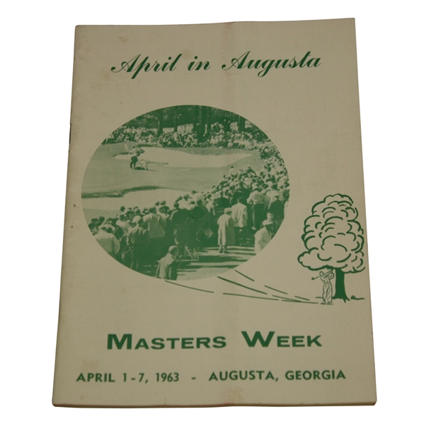 1963 Masters Week Souvenir Book-Jack Nicklaus First Masters Win!