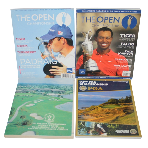 Lot of Four Programs - 2 British Open 2007,09 and 2 PGA Championships 1987, 2010