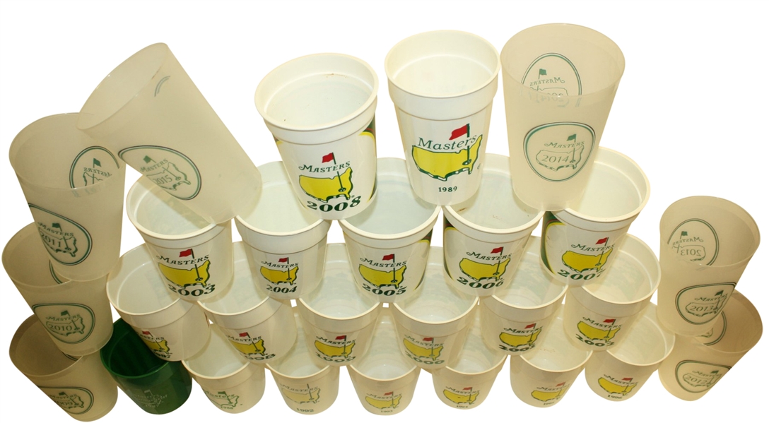Lot of 27  Masters Plastic Cups - 1987-2015