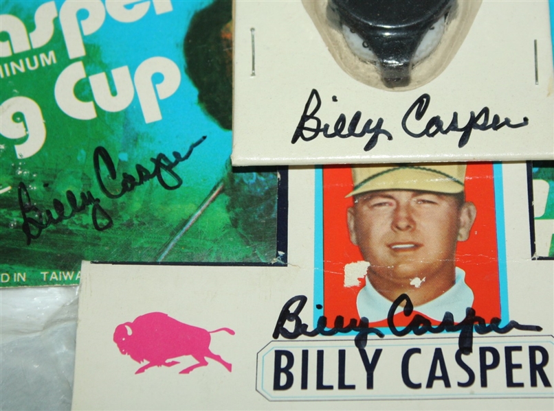 Billy Casper Signed Billy Caspers Products - Balls, Cup, and Score Keeper JSA COA