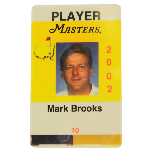 Mark Brooks' 2002 Masters Tournament Competitor ID Card