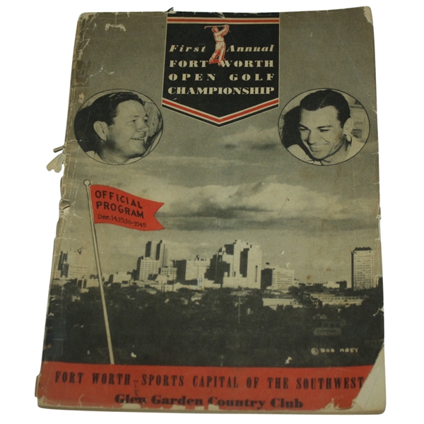 1945 1st Annual Fort Worth Open Golf Championship Program Hogan & Nelson Cover