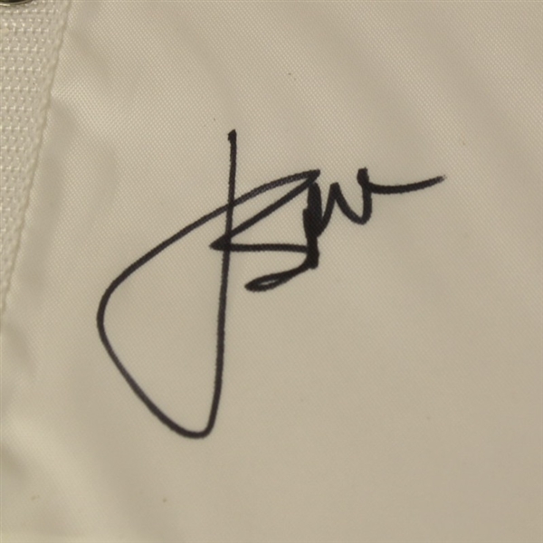 Jordan Spieth Signed 2015 US Open Embroidered White Flag - Chambers Bay JSA COA
