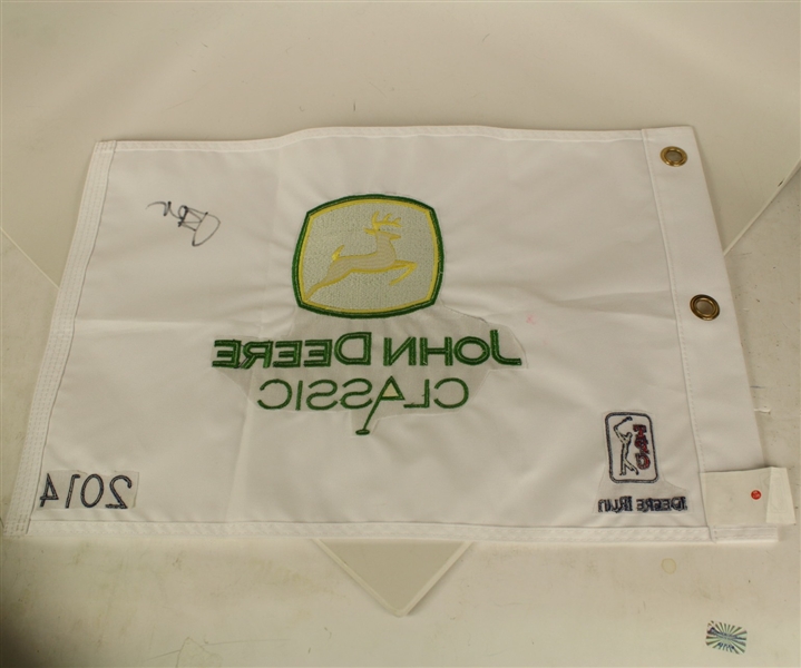 Jordan Spieth Signed 2014 John Deere Classic Embroidered Flag - 1st WIN ON TOUR! JSA COA