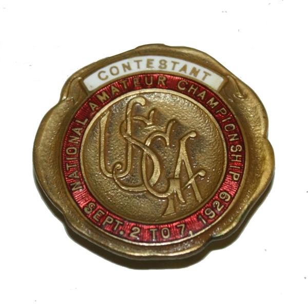 1929 US National Amateur Contestant Badge