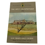 1962 British Open Program Signed by Arnold Palmer - Royal Troon JSA COA