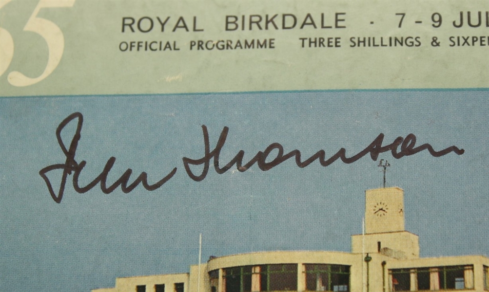 1965 British Open Program Signed by Peter Thomson - Royal Birkdale JSA COA