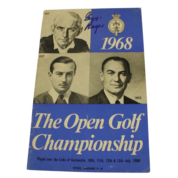 1968 British Open Program Signed by Gary Player - Carnoustie JSA COA