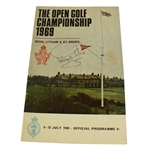 1969 British Open Program Signed by Tony Jacklin - Royal Lytham JSA COA