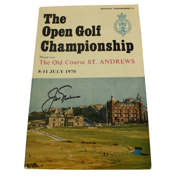 1970 British Open Program Signed by Jack Nicklaus - St. Andrews JSA COA