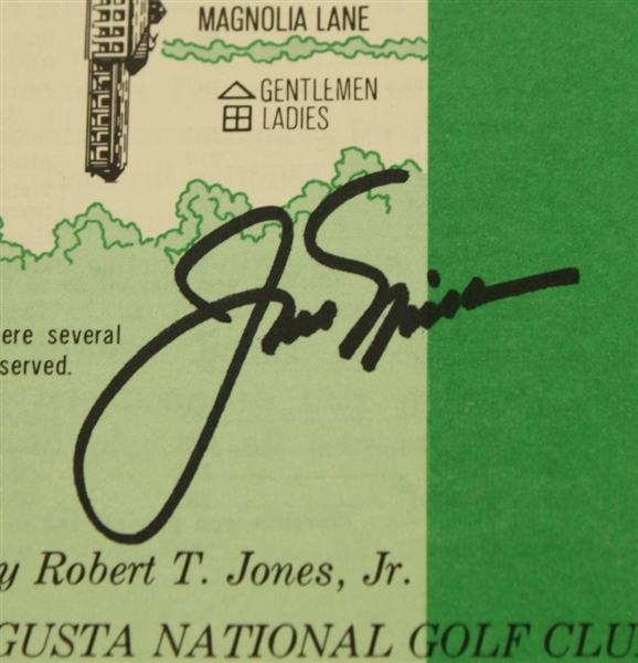 1972 Masters Spec Guide Signed by Jack Nicklaus-4th of 6 Wins @ Augusta- JSA COA