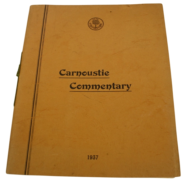 1937 Carnoustie Commentary Program