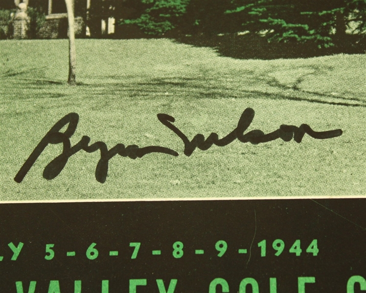 1944 Golden Valley Invitational Program Signed by Byron Nelson-Minneapolis, Mn