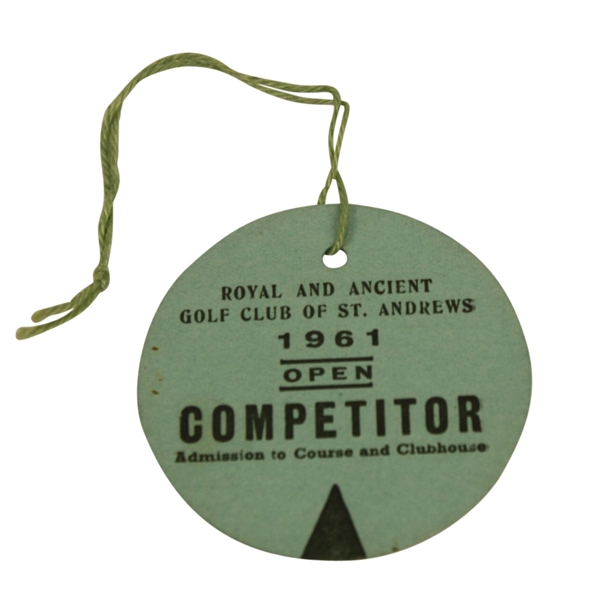 1961 Open Championship Competitor Badge - Royal Birkdale - #236 Arnold Palmer Winner