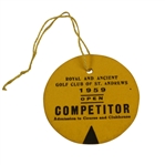 1959 Open Championship Competitor Badge - Muirfield - #188 Gary Player Winner