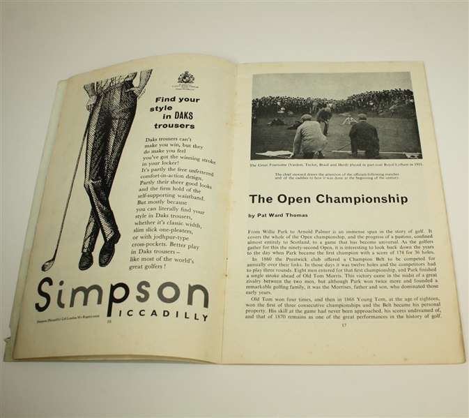 1963 Open Championship Program Signed by Bob Charles - Royal Lytham JSA COA