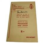 1954 Open Championship Monday Program Signed by Peter Thomson - Royal Birkdale JSA COA