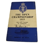 1955 Open Championship Monday Program Signed by Peter Thomson - St. Andrews JSA COA