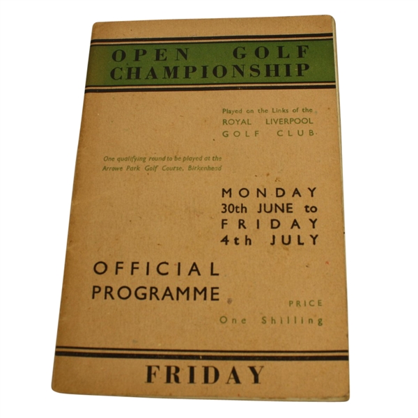 1947 Open Championship Friday Program - Fred Daly Winner - Royal Liverpool