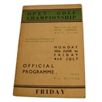 1947 Open Championship Friday Program - Fred Daly Winner - Royal Liverpool
