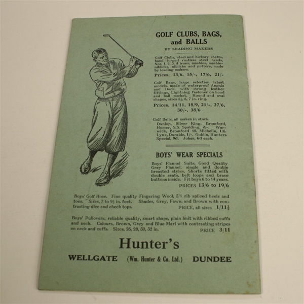 1933 British Boys Open Golf Championship Souvenir Program - Carnoustie